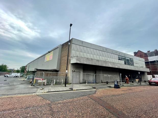 Darlington and Stockton Times: Work is getting underway to demolish the former Sports Direct warehouse in East Street, Darlington Picture: SARAH CALDECOTT